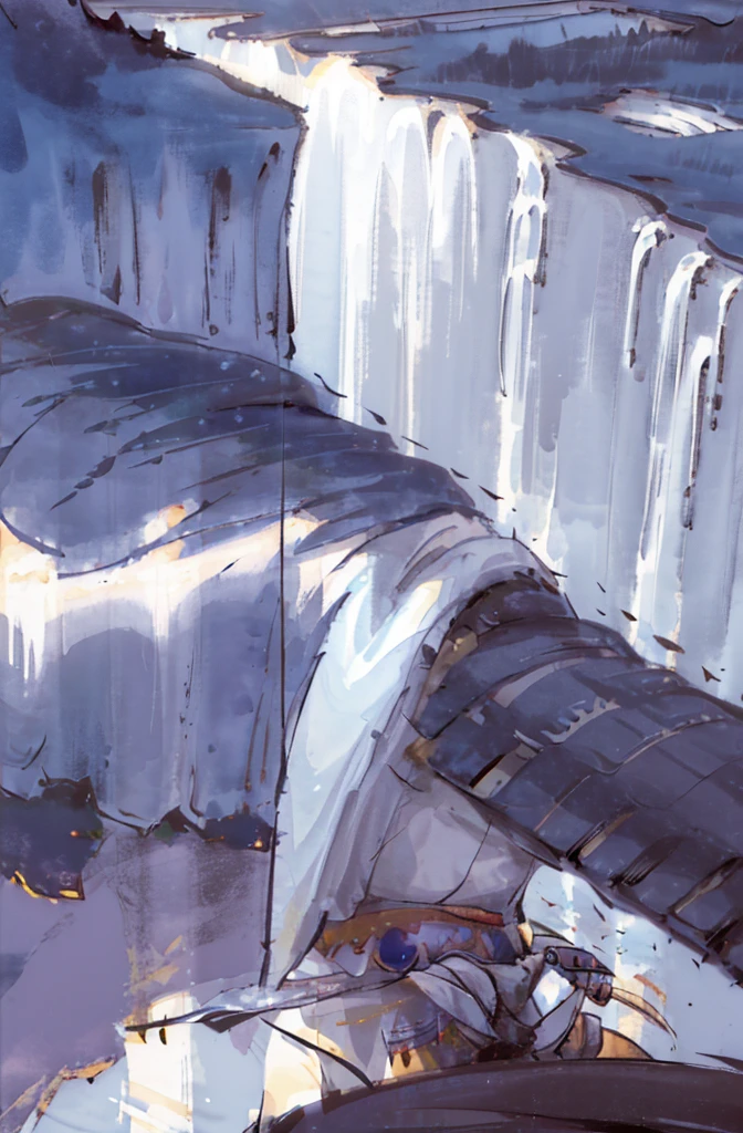 {{{Crescent Moon,Tabletop}}}, {{Highest quality, Ultra-fine illustrations, Beautiful and delicate water}}, {{Very delicate light}}, {{nature, Painting}}, {{Excellent lighting, A more transparent star, Quality Mountains々々々々々々々, Very beautiful 8K PCG wallpaper}}, (plateau), sunrise, Randomly distributed clouds, cliff, ((Rotating starry sky)), ((Lake of the mountain stream)), {{{Glowing particles,samurai,Hold the sword,Japanese sword,Japanese Umbrella}}}