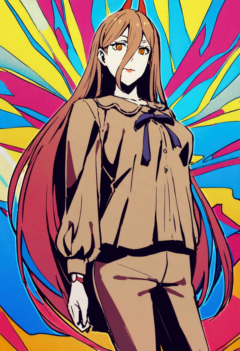 1 girl wearing a jacket type blouse, e um top.