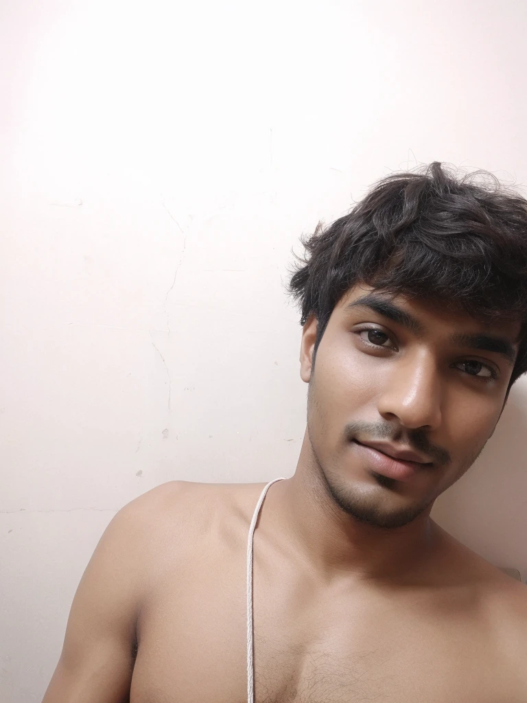 Man with a beautiful Indian girlfriend naked