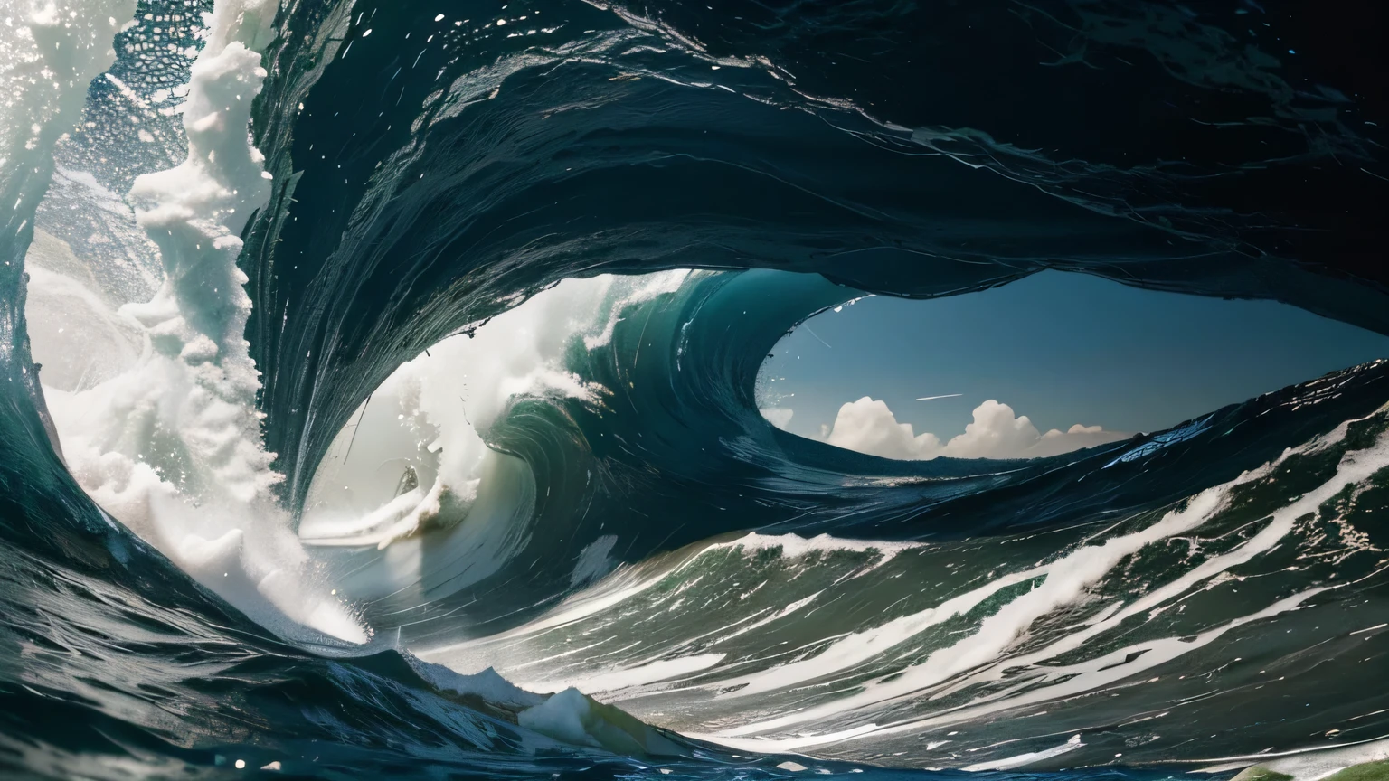 The wave goes up the river, washing both banks, destroying the banks facing it, the wave is transverse to the banks and goes up the river with the force of a tsunami, destroying the sides. A tsunami penetrating the Atlantic into the Amazon River a tsunami entering the Amazon River facing it, A giant wave, Amazon, rises up the Amazon River, devastating the sides, it is a giant wave and a tsunami invading the Amazon River, devastating the sides, the Amazon River at its mouth is 300 km wide and narrows as it goes up the rivers reaching 15 km wide the wave is only around 8 meters high but reaches the entire length from side to side of the river bank an image Super detailed of the Pororoca at the mouth of the Amazon River the Pororoca is a phenomenon when the Atlantic invades the Amazon River when it appears it overcomes the strength of the giant River and rises up the River and as it rises the River destroys trees and ravines on the banks of the Amazon River ((best quality)), ((masterpiece)), (detailed),