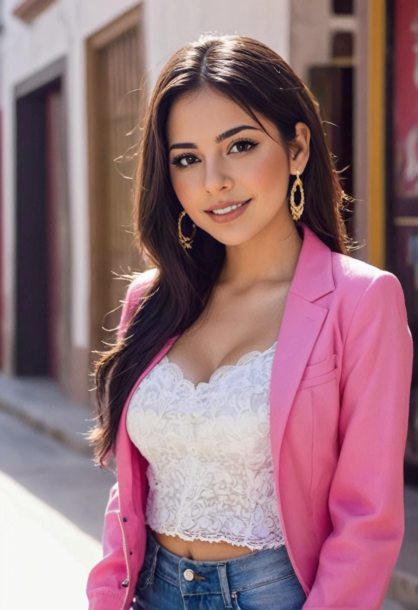 photograph of a 20 year old woman, Perfect face, Masterpiece, GOOD, underwear, the day_GOOD, Jacket, the day_panties .This woman from Sinaloa, exquisitely beautiful, brings with it the warmth and authenticity that characterize Mexican women.. His presence on social networks not only highlights his physical attractiveness, but also proudly celebrates its cultural identity... Through your publications, share the wealth of Sinaloa and Mexico, from Mexican reggaeton music to the vibrant social scene. His charm merges with his love for current music and his taste for nightlife....., creating a fascinating mix that captivates all those who have the privilege of following her on the networks and she is also a gamer girl 