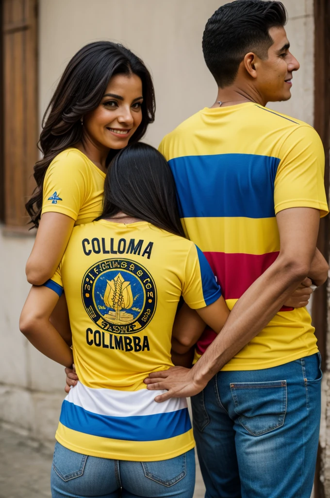 A woman with the Colombia 10 national team shirt