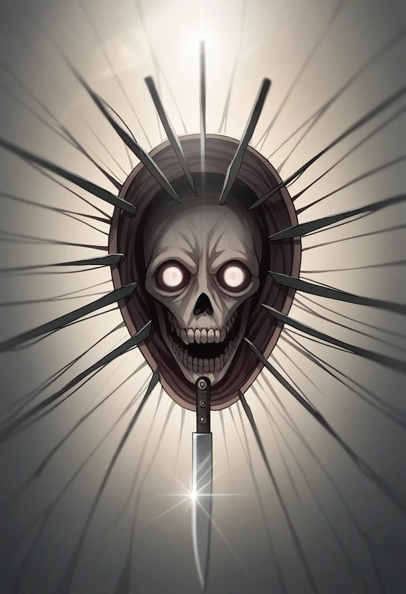 work of art, best qualityer, ultra detali, illustration, colorfully, flat colour, Depth of field, Lens flare, cartoon of a phantom with a knife in his hand, phantomface, faceless distorted god, no faces, apavorante phantom, horror movie Cutter, ( ( ( horror artwork ) ) ), phantombusters, photo of scp-173, reaper, except a mouse, haunting!, scary cartoons, Not Scarry, Cutter, apavorante, phantom, Manic