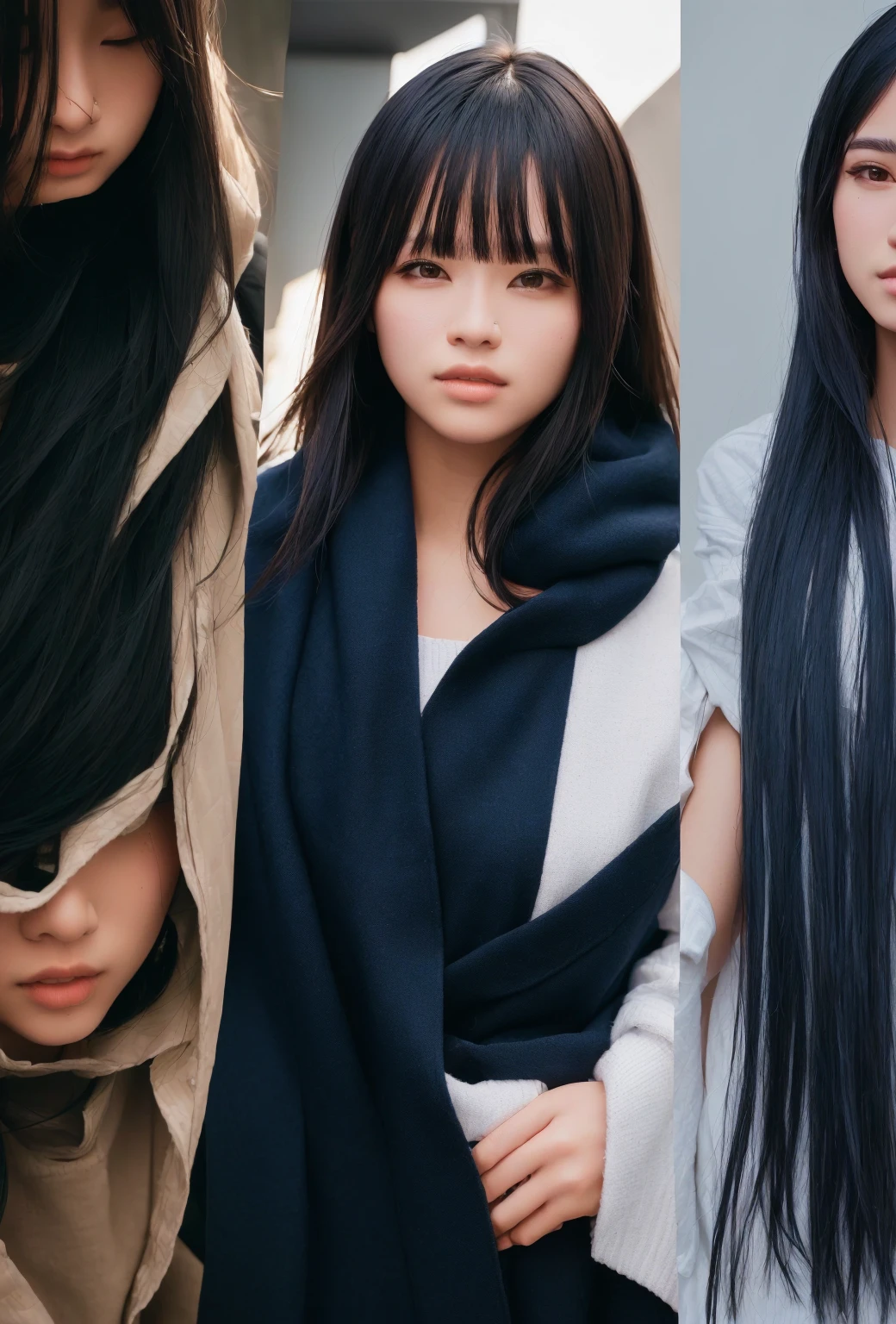 face same with example image, cloth and hair change