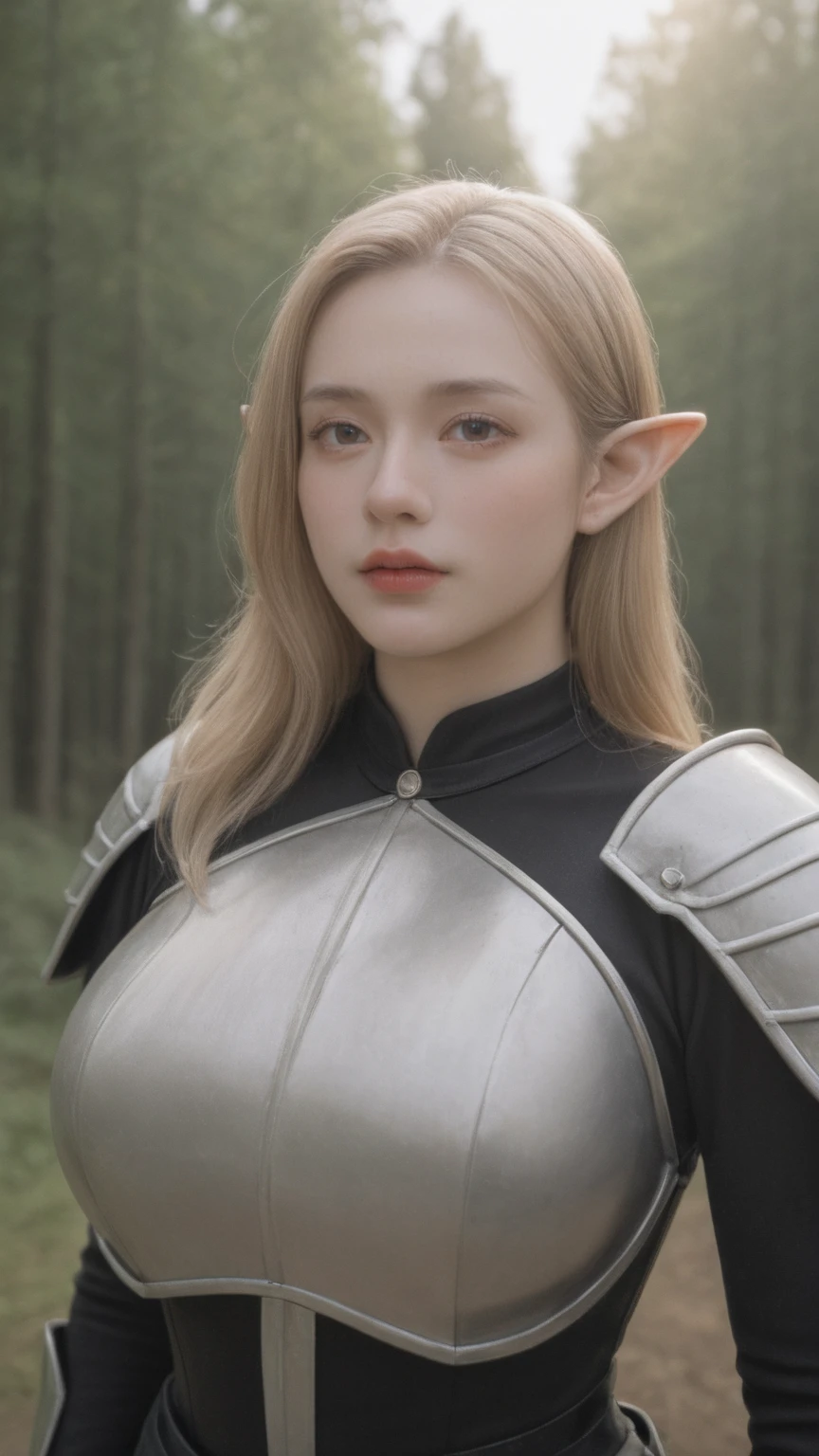realistic,score_9, score_8_up, score_7_up, 
upper body, a beautiful elf, Adriana Malkova, delicate filigrane Black armor, huge breasts, perfect body, blondes, length hair, outside, Skin texture, ultra high resolution, Nikon D850, Contre-Jour, rim light, bright sunlight, film grain, warm hue, warmer Ton,color photo, Fantasy, in a red dream world, red forest, in a red forest, amazing depth, red mood in background, shades of red, photography,sexy pose,