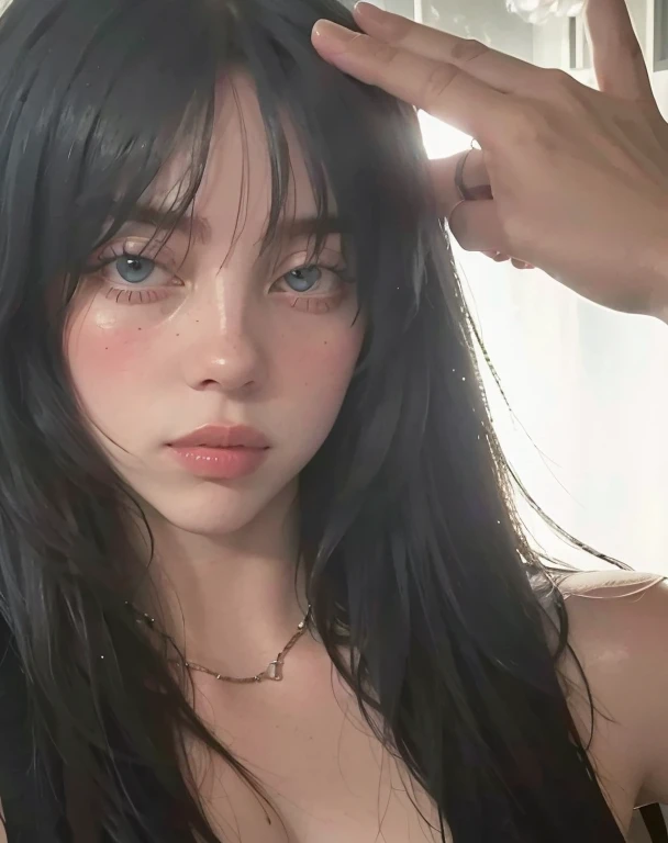 billie but with wavy hair