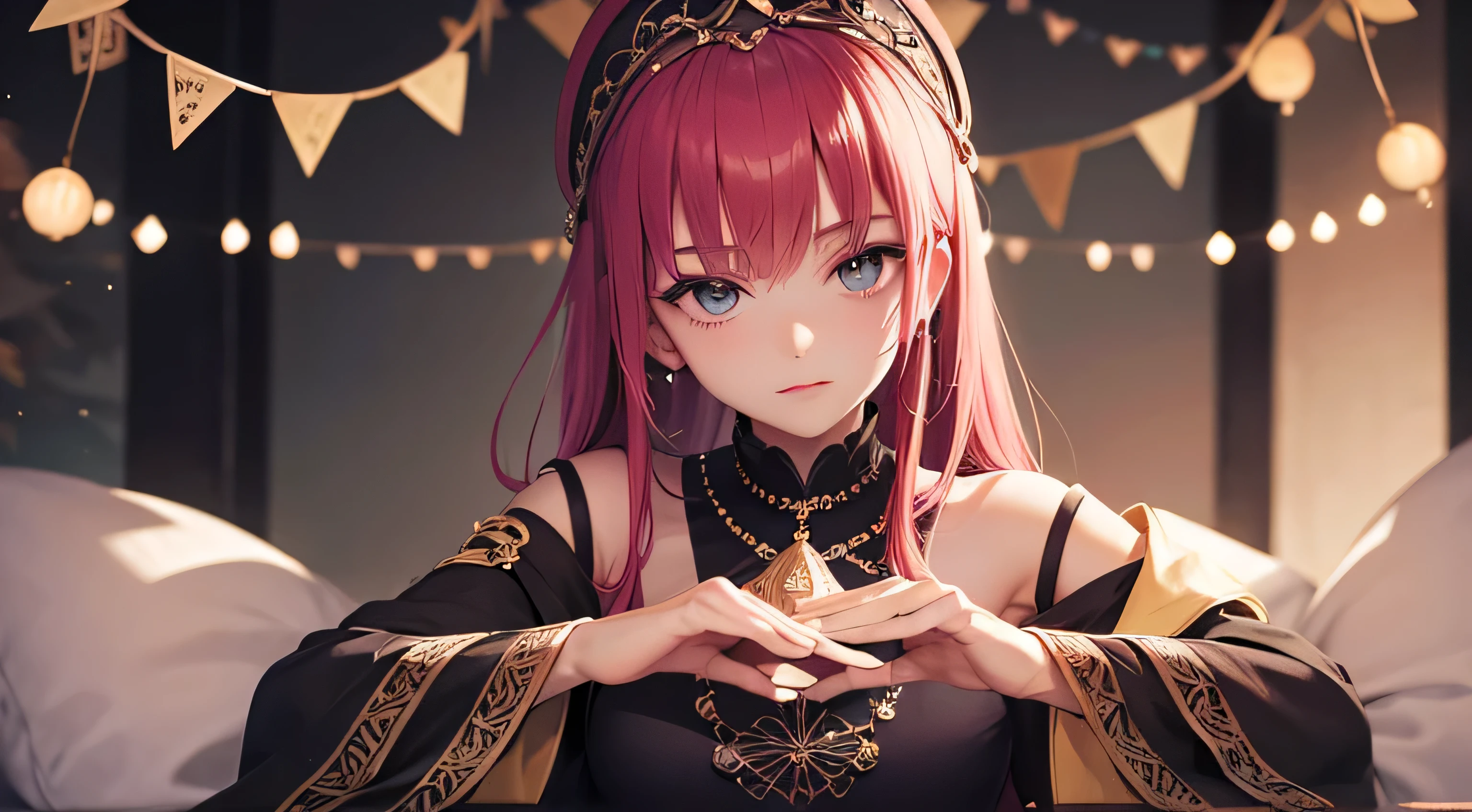 Please depict a dignified fortune teller.