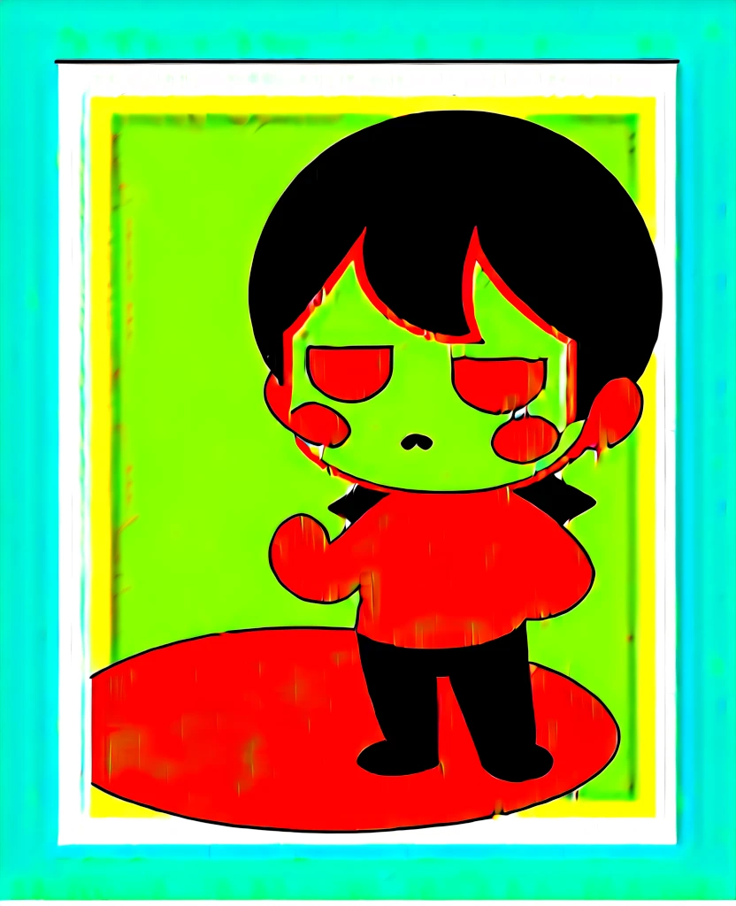 (glare eyes),(アニメ,chibi,kawaii),(A vampire),(stickers)