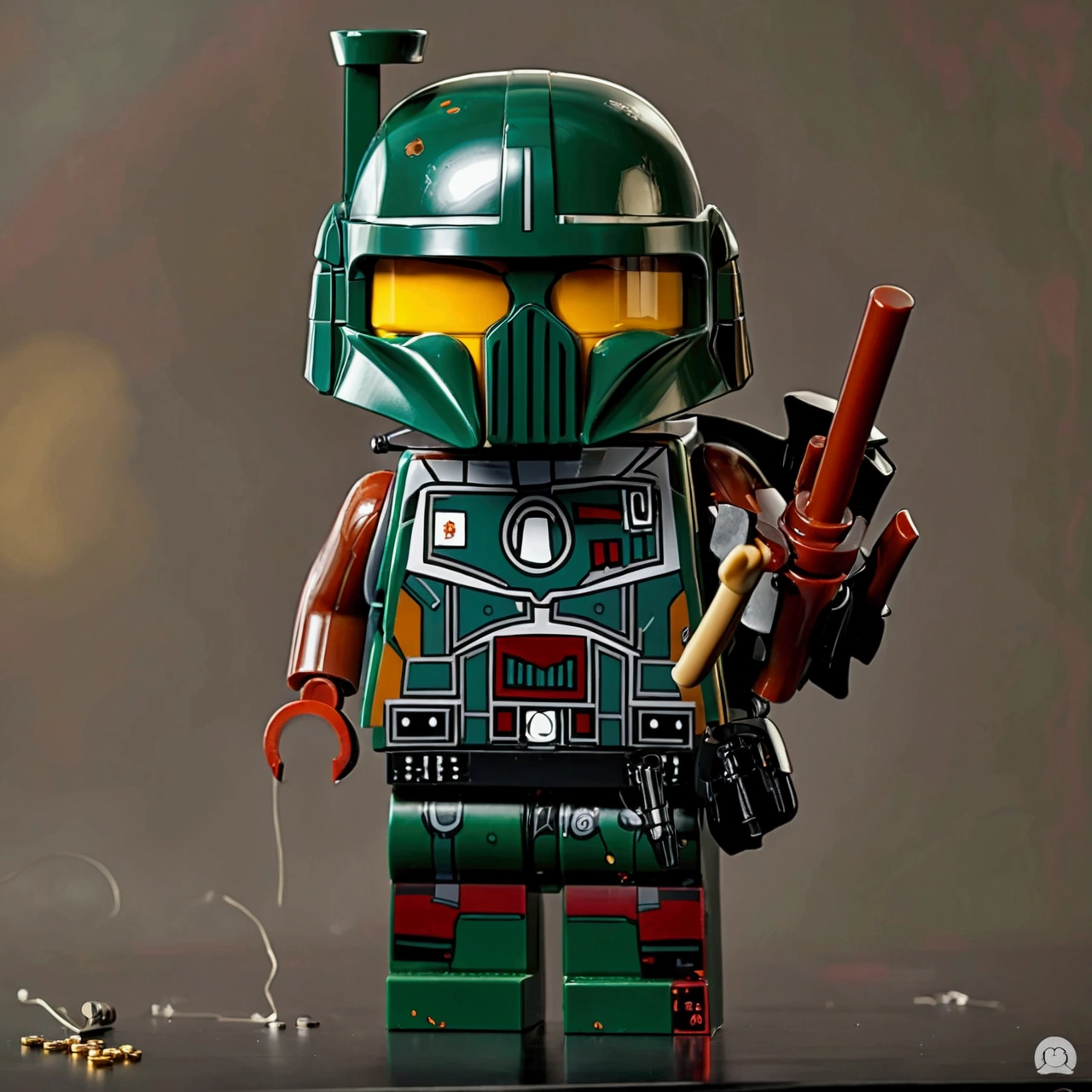A photo of a lego like Hulk, plaything, plastic, mini