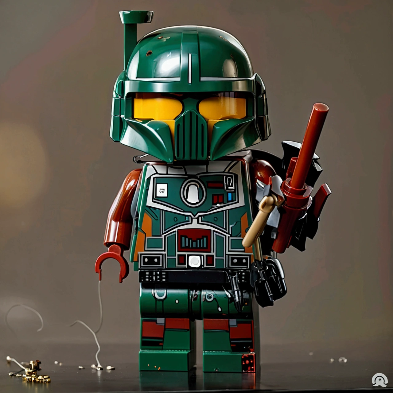 A photo of a lego like Hulk, plaything, plastic, mini