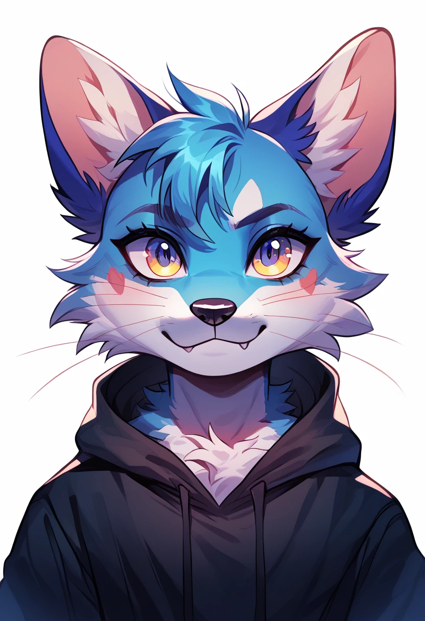 a close-up of a cartoon cat in a hoodie, pov furry art, esquisito voidpunk fursona, furry art!!!, furry art, unknown artstyle, fursona arte peluda commission, commission for high resolution, fursona art, arte anthropo, feminine furry mini cute style, furry character, commissioned art, furry mawshot art, furaffinity commission