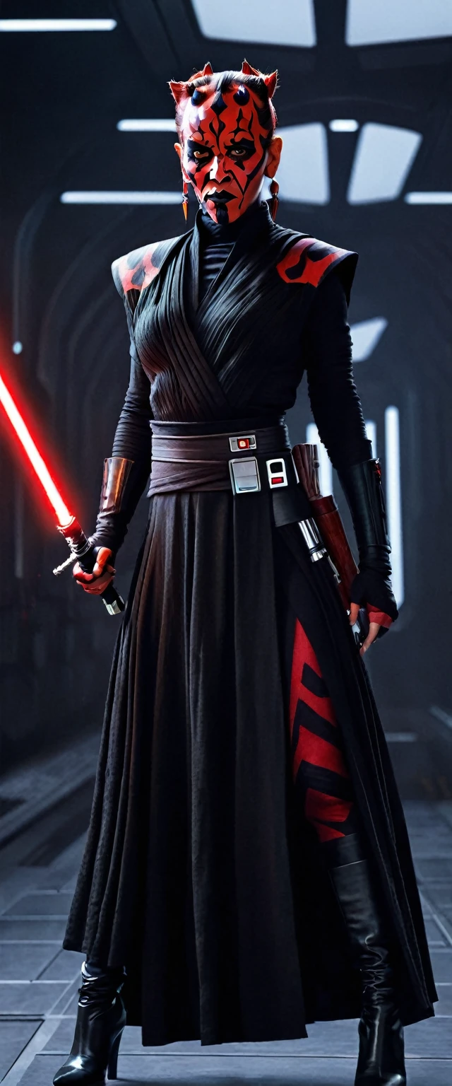 Cinematic Star wars. Darth maul but as woman. Female character.