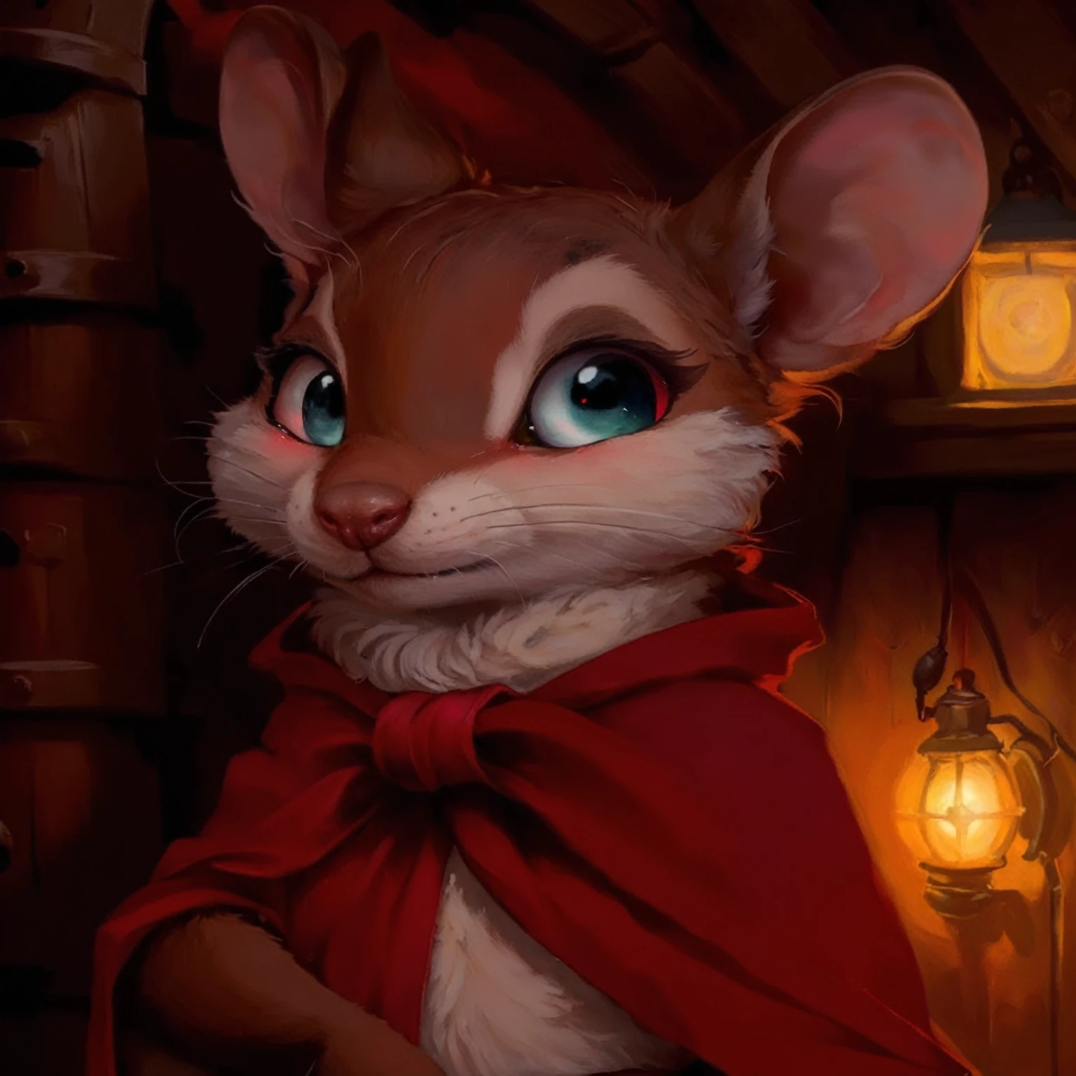 black mouse with red eyes
