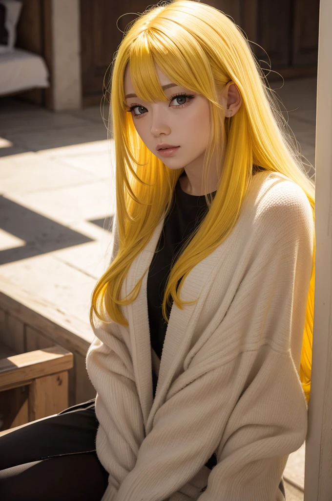 yellow hair