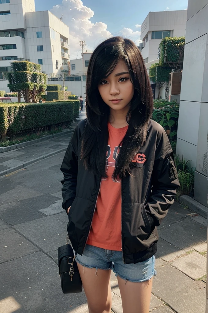 Skin Minecraft kotak rambut putih keabuan jaket putih
