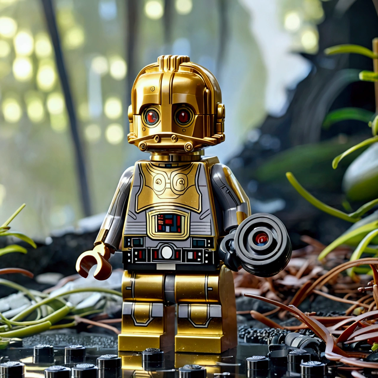 A photo of a lego like Hulk, plaything, plastic, mini