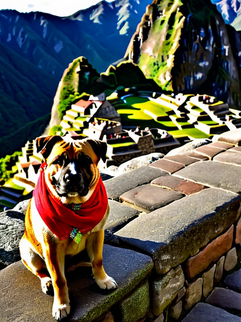 Inca drunken in Machu Picchu