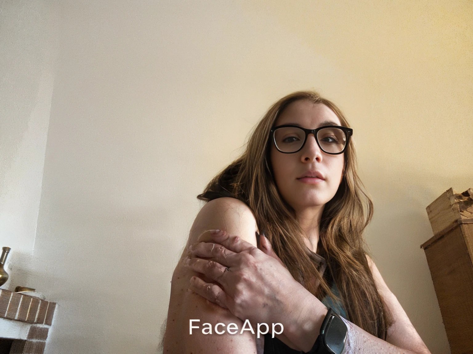 there is a woman with glasses face close - up, focus on her face, face portrait, photorealiscic face, detailed unblurred face, shot of face