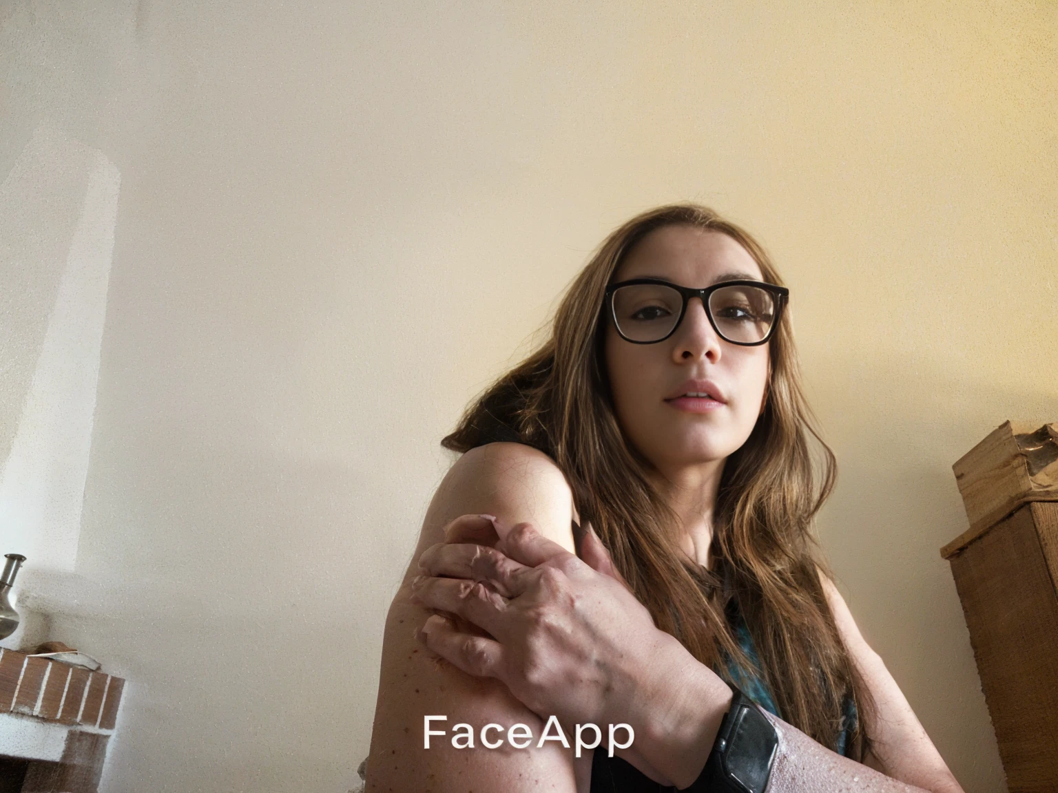 there is a woman with glasses face close - up, focus on her face, face portrait, photorealiscic face, detailed unblurred face, shot of face