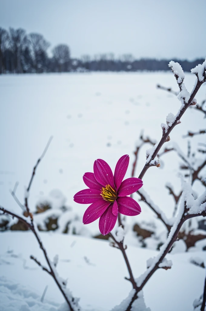 A flower in winter