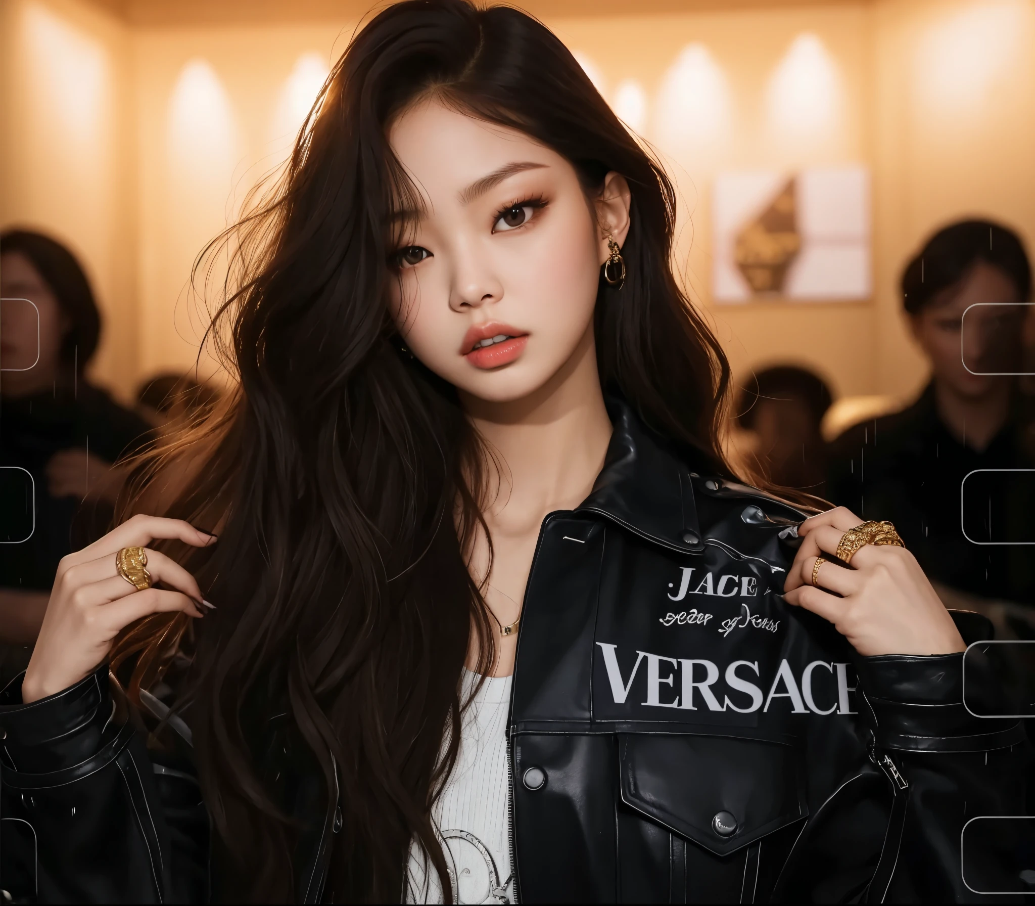 Jennie BlackPink with a Versace jacket