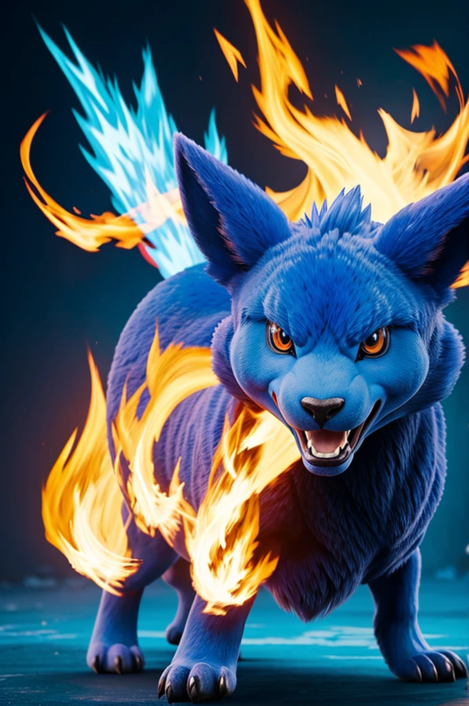 New pokemon fire type, blue, animal like