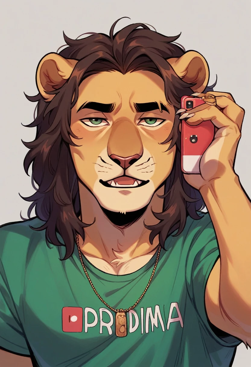 a lion dressed as a muslim promoting a campaign against cyberbullying on tiktok