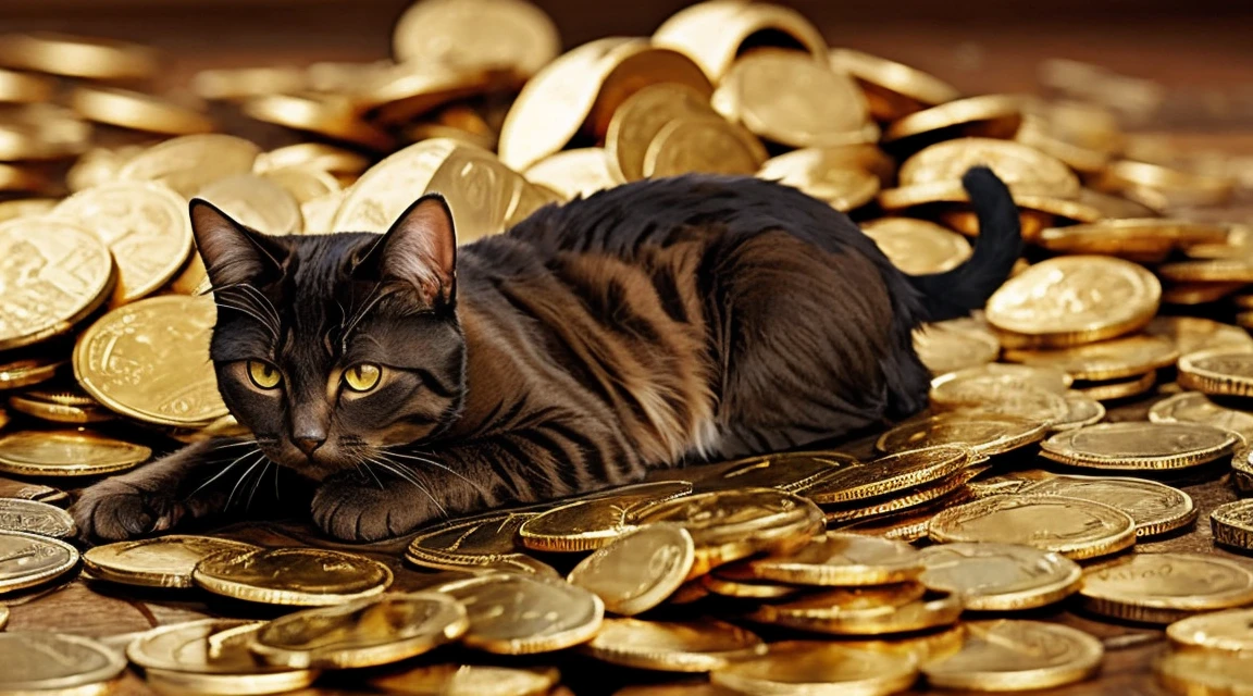 A thinner cat gold Economic fortune