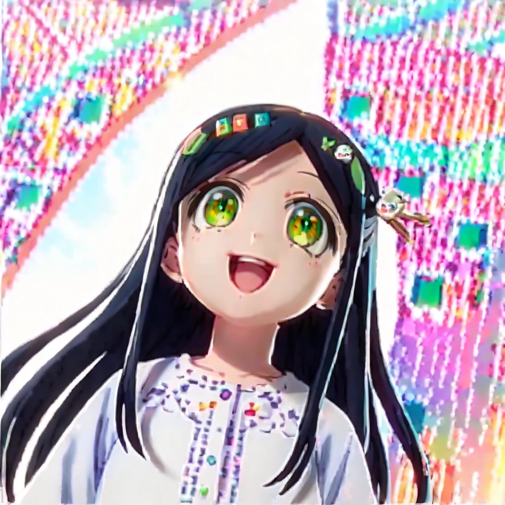 masterpiece, ultra detailed, 8K, solid blue Skyscrapers background, full body shot, Angle looking up from below.happy, a girl, kawaii, light atmosphere, mysterious atmosphere, (Cute a mesugaki girl:1.5), (a girl with closs hair pin,pale purple hair,wavy two braids,bluntbangs hair,green and black eyes,
pink shirt,cosplay, jirai kei, bangs, black skirt, black bow, looking at viewer, bow, long sleeves, choker, ribbon,pink lips,Thick-soled boots,fullbody shot :1.4),A mischievous smile, fangs, licking lips,
(masterpiece:1.3), anime visual, (Lovey-dovey:1.5), (tilt head:1.3), extremely delicate face, soft clean focus, realistic lighting and shading, (an extremely delicate and beautiful art:1.3), elegant, (muted colors:1.1), small breast,slim,(On a rainy day, walking through Shibuya with a black lace umbrella:1.5), expressionless,