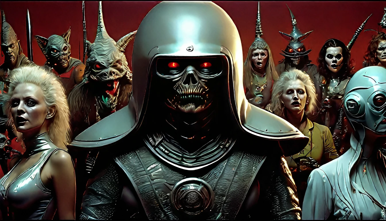 in (medium full shot:3.1) of lot of characters from a movie for slave girls from beyond infinity, inspired by Clyde Caldwell, futuristic apocalypse, stalenhag, metal album cover, gwar, heavy metal band promo, wayne barlowe pierre pellegrini, (with Creepy, Sci-Fi, Fantasy and Horror:2.9) retro sci fi, Horror movie, very detailed body, moody, epic, shot on Kodak Vision3, (intricate details:2.4), (hyperdetailed:3.1), (8k resolution:3.1), (high detailed:4.1), lot of detailed, high quality, soft (cinematic:3.3) light, dramatic atmosphere, atmospheric pespective, (impactful art:2.8), rich colors, 3d rendering              
