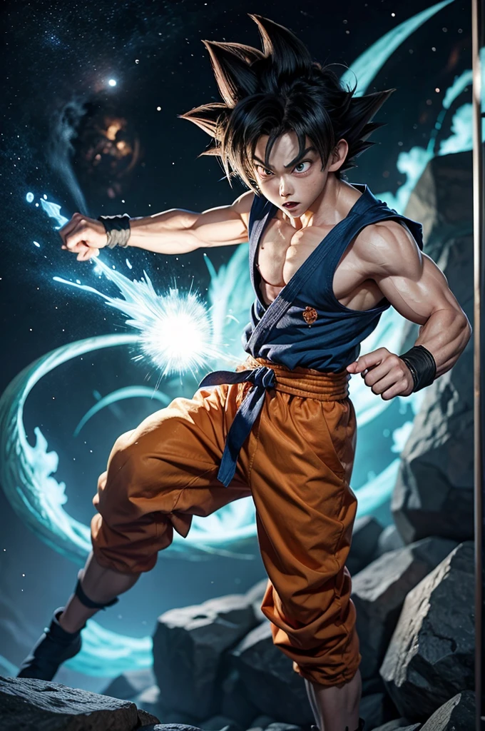goku from dragonbal in interactive drawing mode