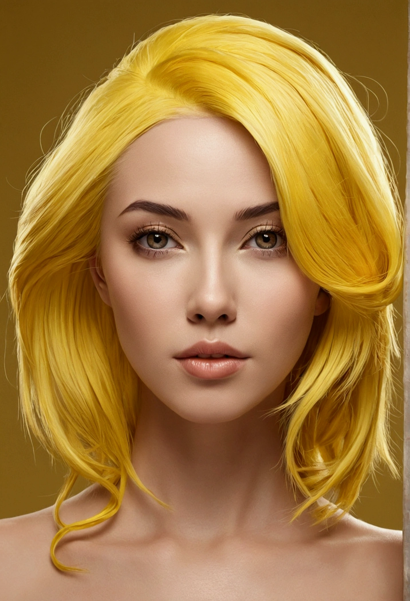 Woman Yellow hair…