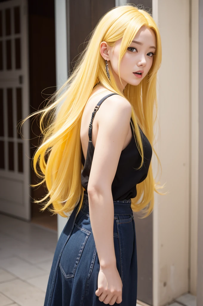 Yellow hair, Woman, funny