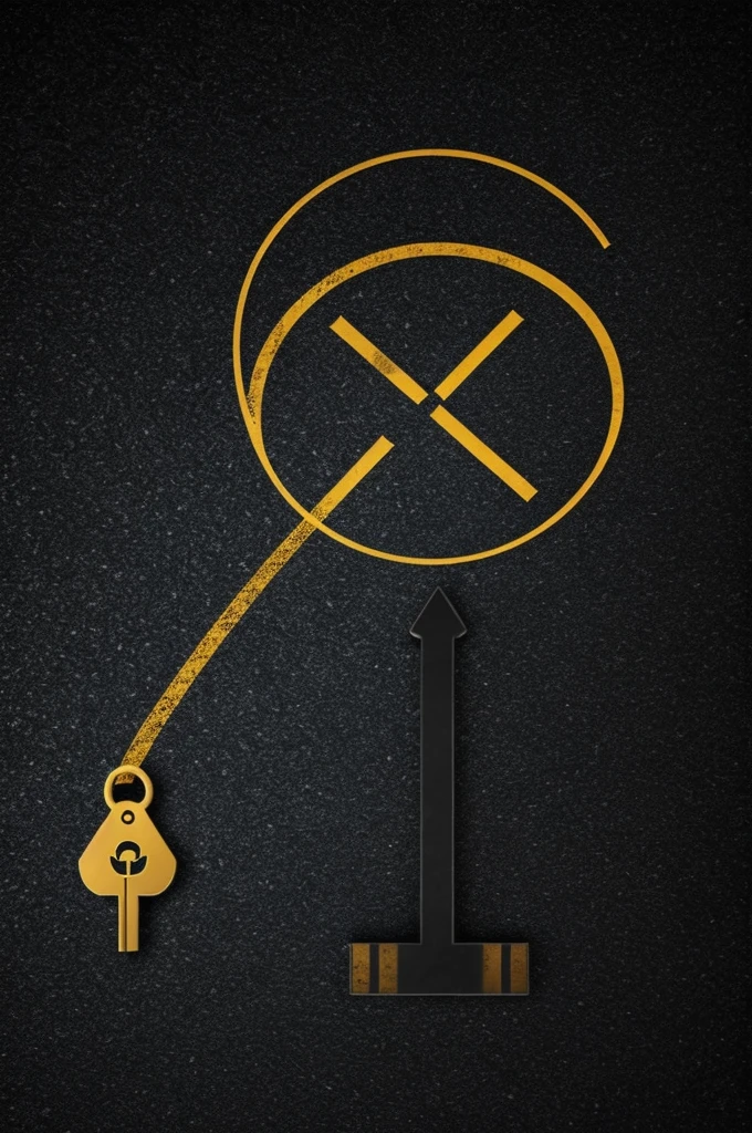 Imagine a bright sign in the night sky: a dark background highlights a bright emblem. In the middle, a stylized key in an inclined position, taking dust out of a bag. Both elements are intertwined in an elegant and symbolic way., symbolizing the duality of the hero and his fight against drug-related crime. Sharp contours and contrasting colors ensure the sign is visible and recognizable in any emergency situation.