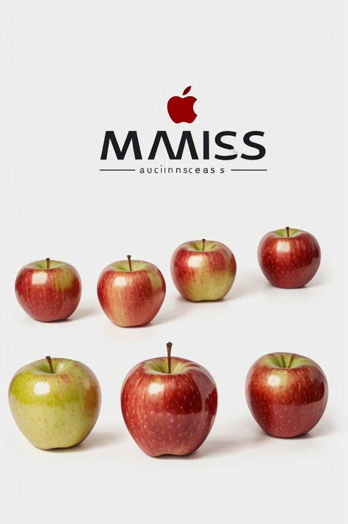 Give me a minimalist logo for my apple business, I publish myself on social networks and I do home delivery, my business is called “PAO MANZANAS” give it to me on a white background with red