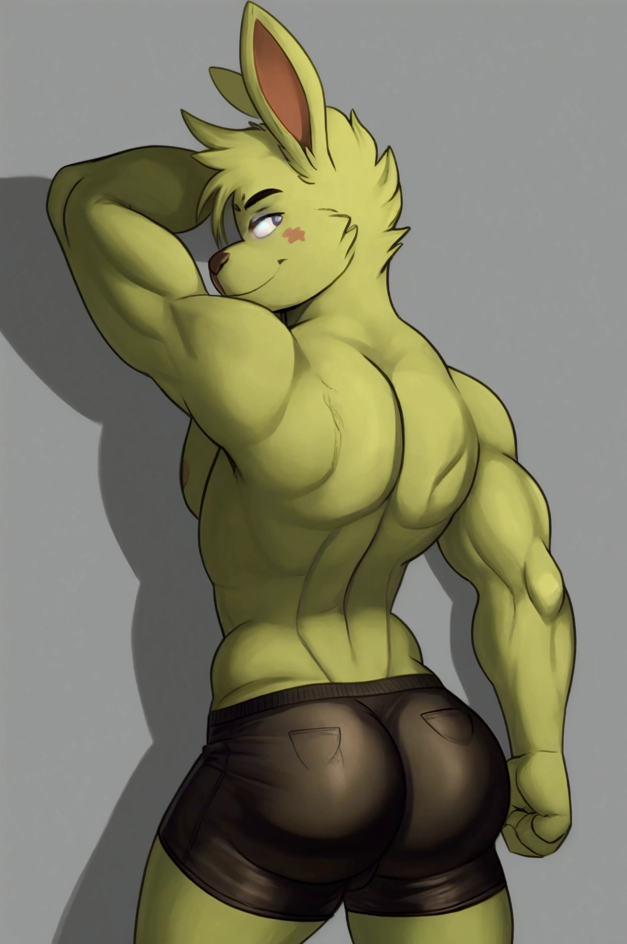 Male Springtrap . ass..Bubble butt .black boxers