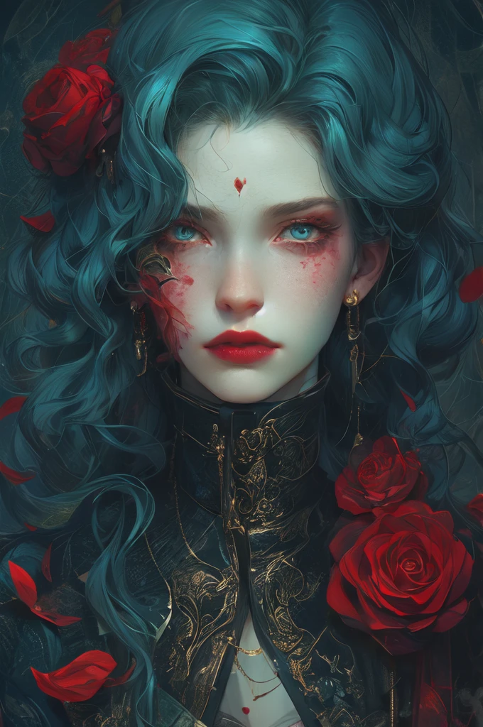 Tarot cards, crystals, crystal ball, diamonds, flowers, realistic, realistic, witch style