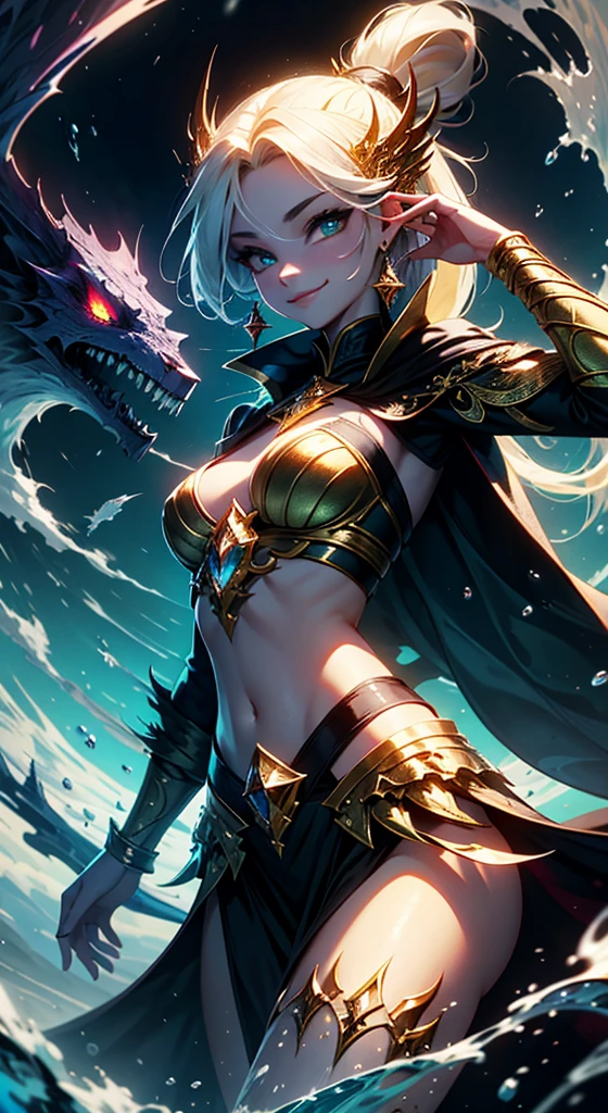 Create a stunning fantasy artwork, wicked smile