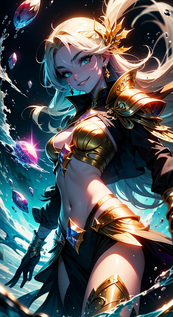 Create a stunning fantasy artwork, wicked smile