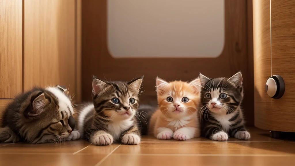 Calm and gentle, so that kittens can sleep soundly.
The tempo should be slow, and the melody should be soothing to the kitten.
Sounds that kittens like (kitten meows, toy noises, etc.)