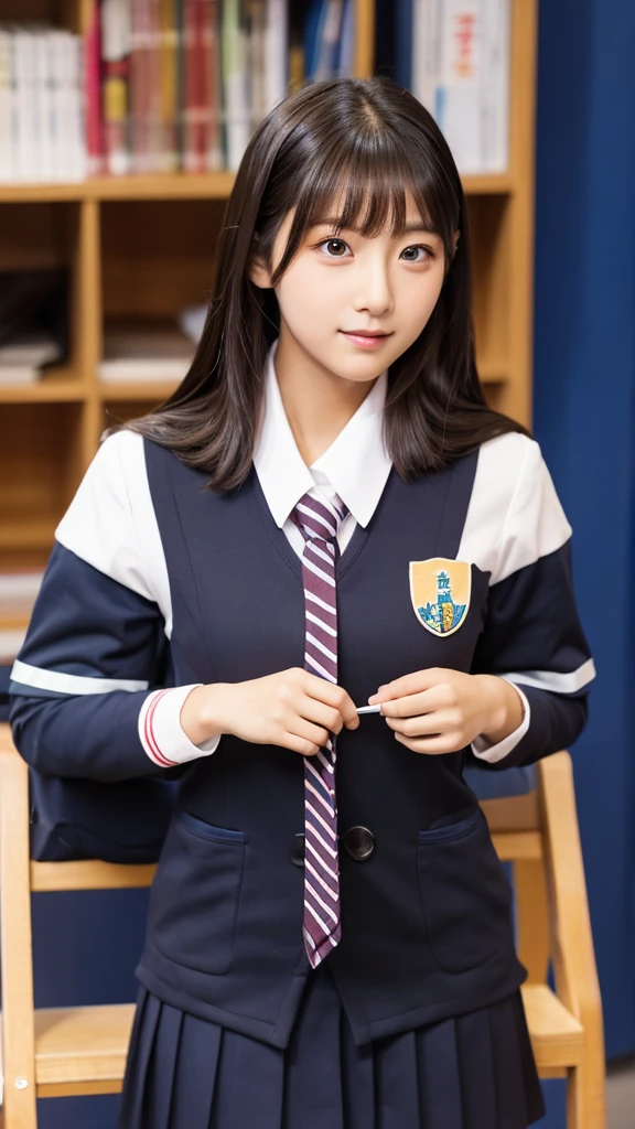 tight pencil uniform with tie
