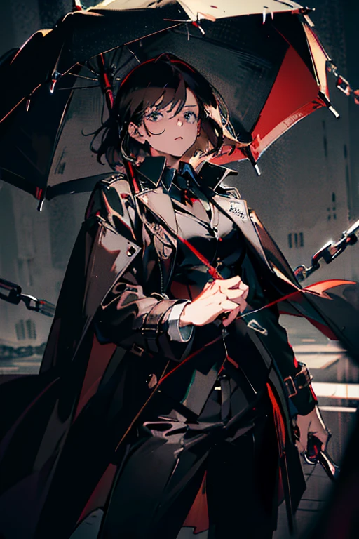 2 people
1man, confident, wearing black trench coat with chains, red long sleeve shirt, black vest, long black pants, black hair, short hair, face to detail, detailed eyes, black eyes, holding playing card, in a fighting pose, absurdres, high res, ultra sharp, 8k, masterpiece
1woman, confident, wearing black trench coat with umberella, blue long sleeve shirt, black vest, long black pants, dark brown hair, long hair, face to detail, detailed eyes, black eyes, holding umberella, in a fighting pose, absurdres, high res, ultra sharp, 8k, masterpiece