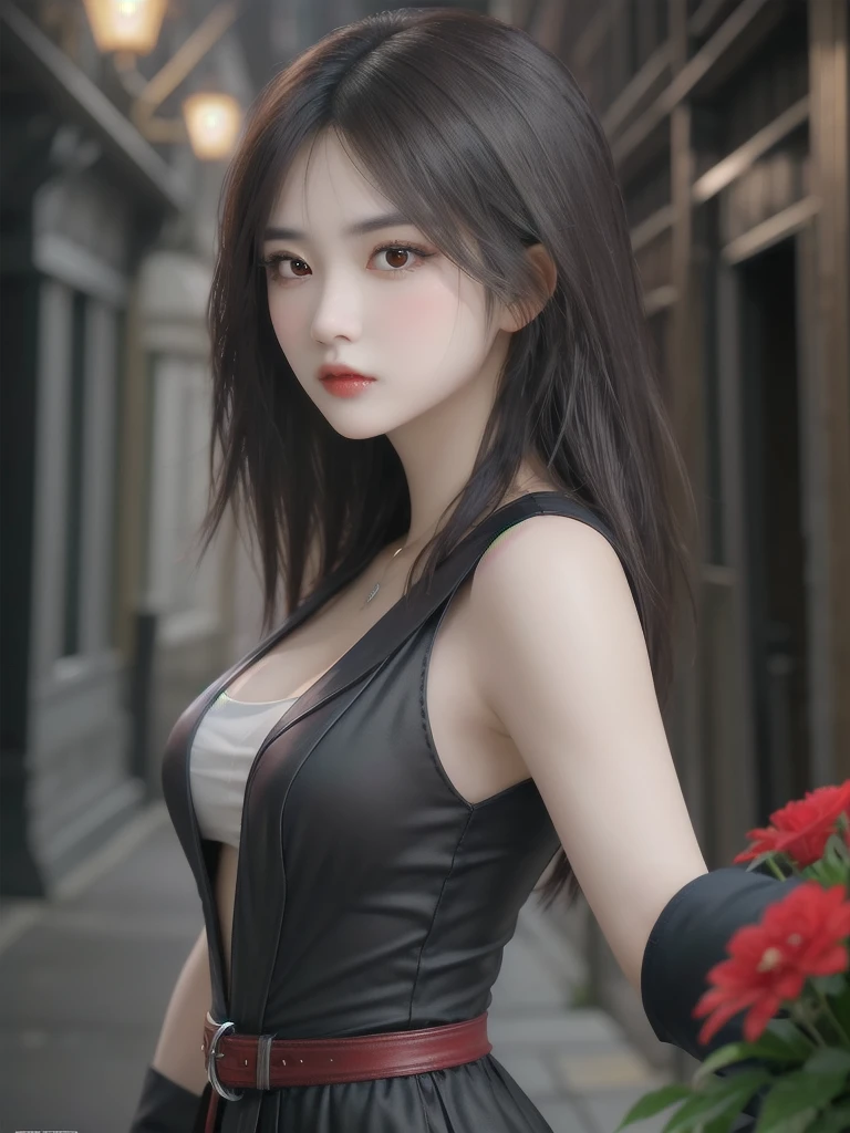 1girl,solo,1girl,solo,((beautiful detailed eyes)), (detailed light),depth of field,(white hair),silver eyes,hair over one eye,(red flower ), A captivating vampire girl stands tall, her piercing gaze commanding attention. Clutching a sleek pistol with unwavering confidence, she embodies a striking balance of elegance and lethality.
The poster's background features a moody, atmospheric setting - perhaps a dimly lit alleyway or the interior of a gothic manor. Shadows and highlights play across her porcelain skin, accentuating her otherworldly beauty and the danger that lurks within.
The vampire girl's pose should convey a sense of poise and control. She might be positioned in a three-quarter or side profile, her body angled to showcase the weapon's smooth lines and her own graceful form. Her expression should be intense yet alluring, hinting at the predatory nature hidden beneath the surface.
Complementary typography and design elements could include bold, stylized text highlighting the vampire girl's name or a tagline that captures the essence of the poster's theme, such as "Deadly Beauty" or "Crimson Vengeance." A color palette of deep reds, blacks, and grays would enhance the gothic, supernatural atmosphere.
Overall, the goal is to create a visually striking, captivating poster that showcases the vampire girl's power, elegance, and the underlying danger she represents. The combination of her commanding presence, the expertly handled firearm, and the moody, atmospheric setting should leave a lasting impression on the viewer.