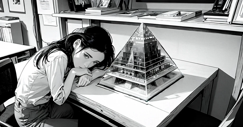 Diagrid Structural System for Modern Glass Pyramid Figure