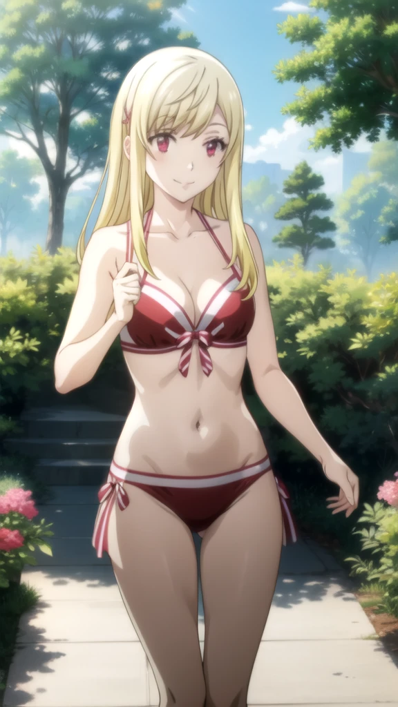 Chica anime in a bikini posing in a garden with flowers, seductive Chica anime, Rias Gremory, oppai, hermosa y seductora mujer anime, Mejor Chica Animé, , attractive Chica anime, hermosa seductora anime adolescente, (Chica anime), beautiful Chica anime, ecchi, diosa del anime, pretty Chica anime, estilo anime ecchi, hermosa mujer anime Chica anime, pretty Chica anime (anime girl) Yamada mocking smile_yellow, 1chica , by rubio, alone, wide, hair ornament, , smile, bow, red eyes my dress darling anime, beautiful seductress anime anime