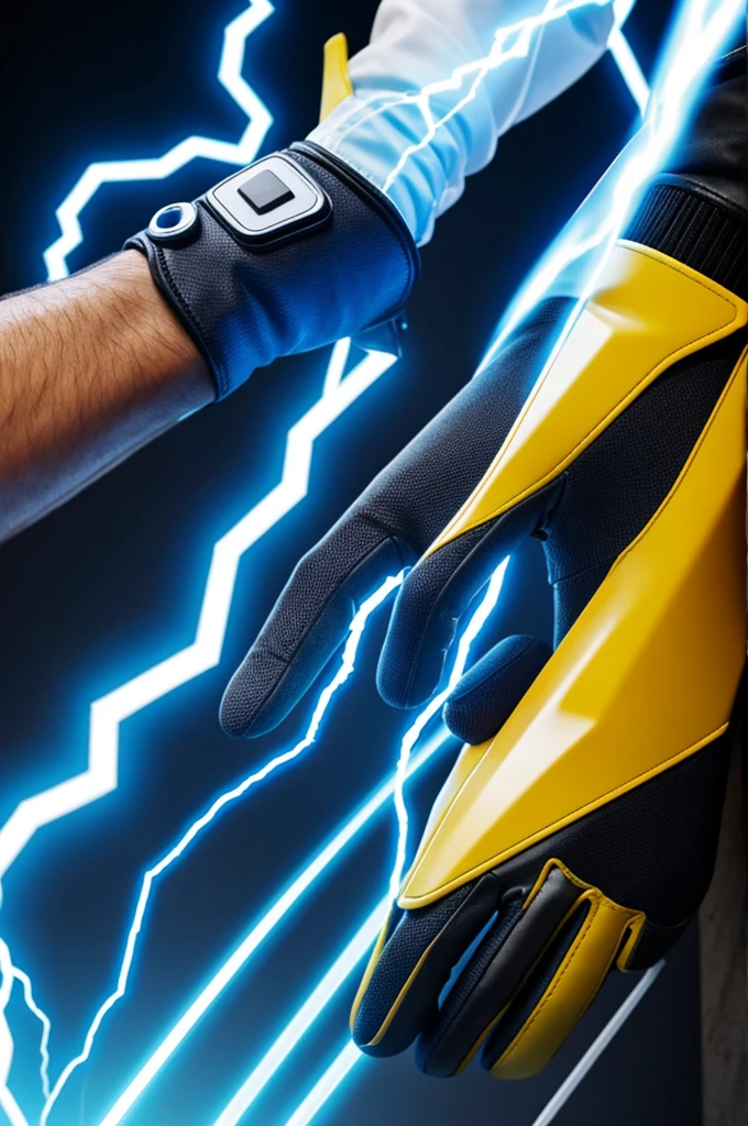 Dielectric gloves with lightning
