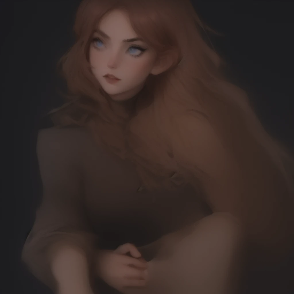 a young woman with pale skin, reddish eyes, thin almond-shaped eyes, light makeup, egyptian eyeliner, firm posture, tight long black dress with large sleeves covering hands, queen anne neckline, straight very long hair cascading down, sharp canines, red lips, roguish smile, serious expression, in a vampire mansion,(best quality,4k,8k,highres,masterpiece:1.2),ultra-detailed,(realistic,photorealistic,photo-realistic:1.37),dark fantasy,gothic,dramatic lighting,dramatic shadows,chiaroscuro,moody atmosphere,dramatic pose