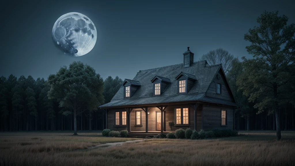 best qualityer) a day house with a horror vibe ( without trees and moon )