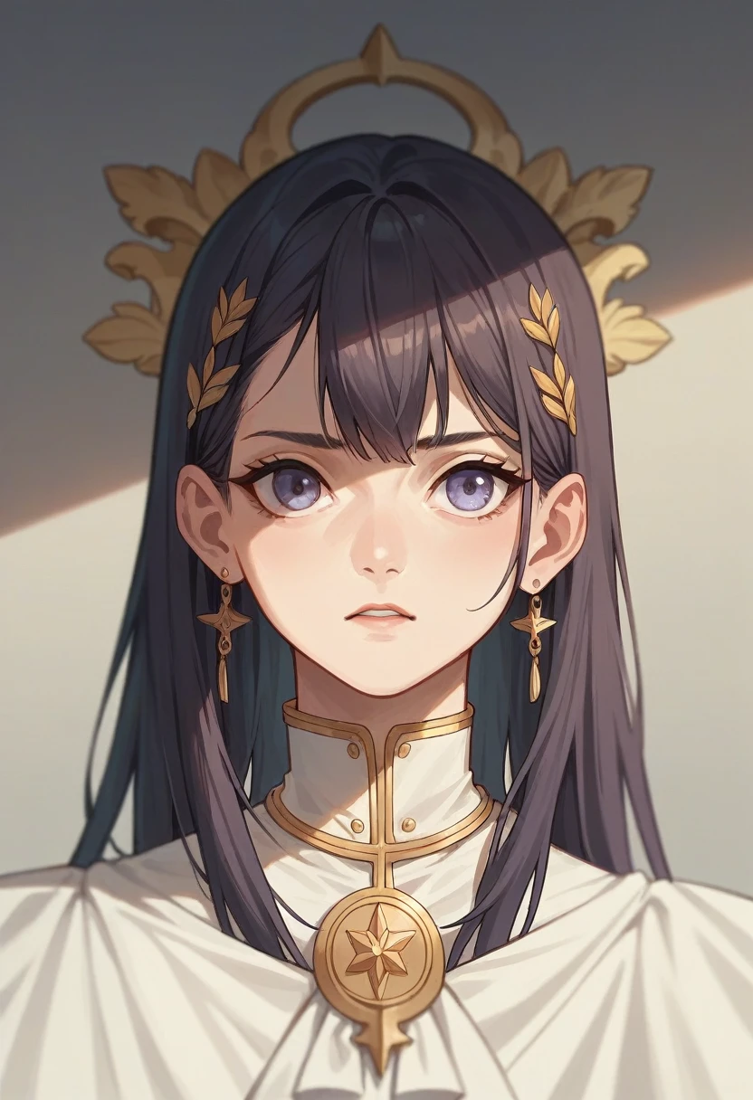 solo, masterpiece, best quality, highly detailed, finely detail, Depth of field, anime screenshot,1girl, simple_background,default