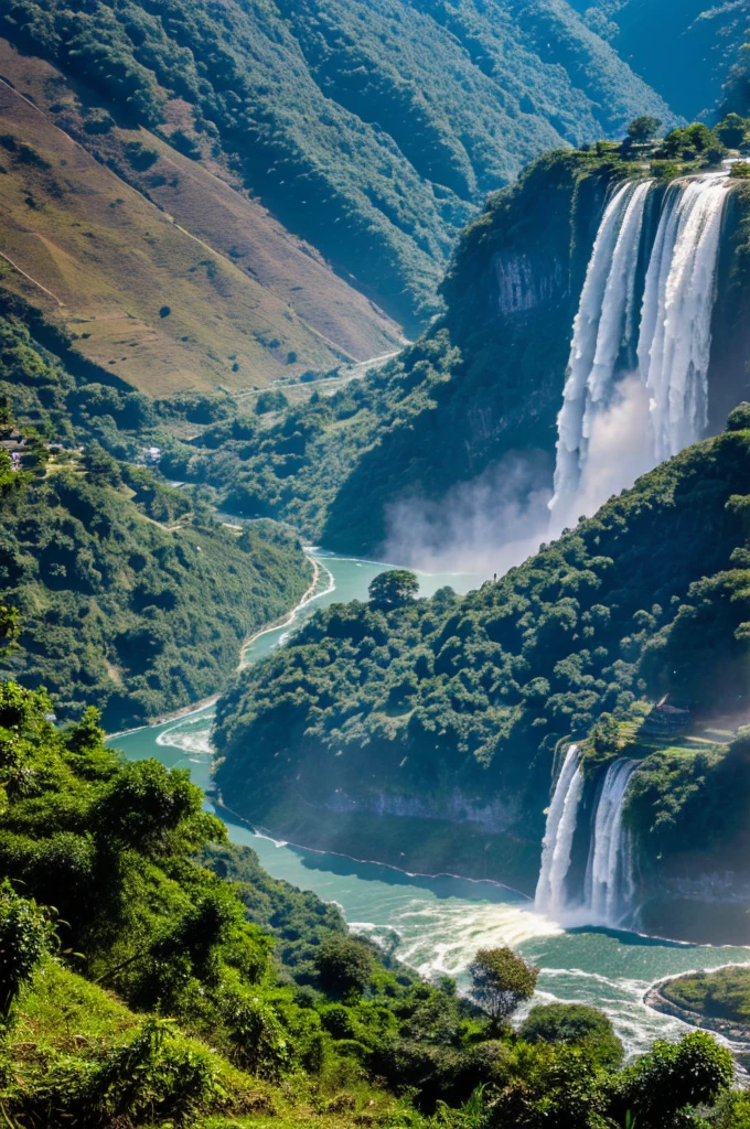 Unique photo of waterfall of pokhara nepal 